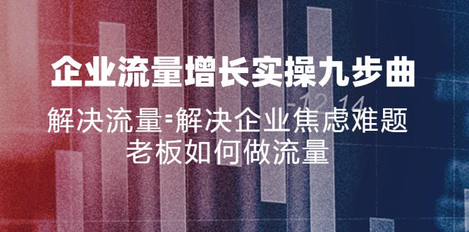 （11822期）企业流量增长实战九步曲，解决流量=解决企业焦虑难题，老板如何做流量