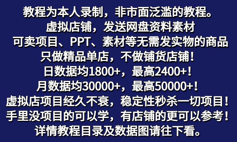 拼多多虚拟店铺项目，电脑挂机自动发货，单店日利润300+