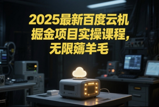 2025最新百度云机掘金项目实操课程单窗口保底5-10元月收益单窗口150+